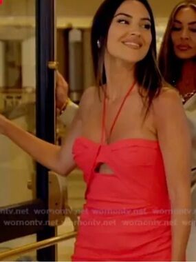 Zara Red Halter Dress AS seen on Kelsey Swanson